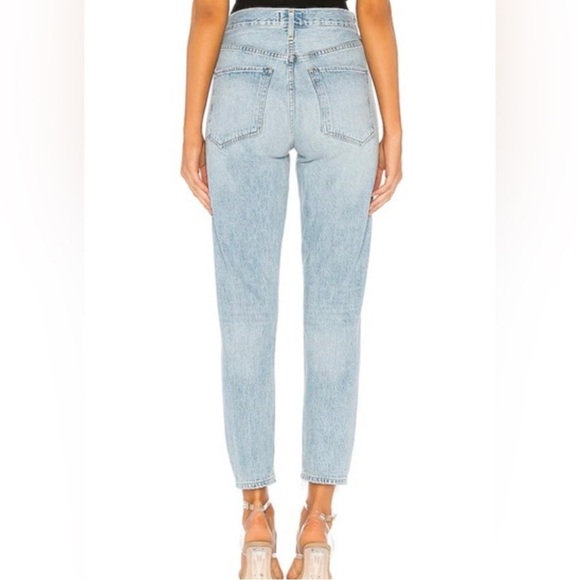 AGOLDE ~ Jamie High Rise Classic in Shake Down 90s Distressed 33. - Picture 3 of 10